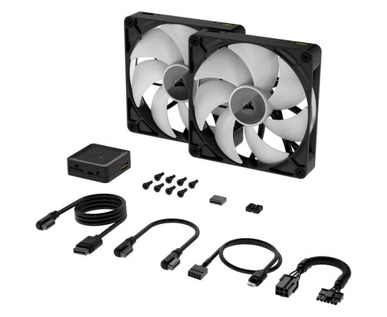 Кулер для корпуса Corsair iCUE Link RX140 RGB PWM Dual Pack (CO-9051020-WW), изображение 3 Кулер для корпуса Corsair iCUE Link RX140 RGB PWM Dual Pack (CO-9051020-WW), изображение 3