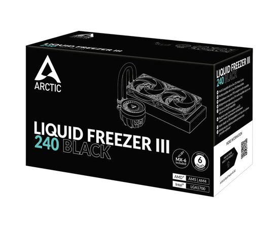 Система жидкостного охлаждения Arctic Liquid Freezer III - 240 Black (ACFRE00134A), изображение 6 Система жидкостного охлаждения Arctic Liquid Freezer III - 240 Black (ACFRE00134A), изображение 6