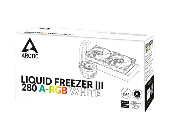 Система водяного охлаждения Arctic Liquid Freezer III - 280 A-RGB White (ACFRE00151A), изображение 12 Система водяного охлаждения Arctic Liquid Freezer III - 280 A-RGB White (ACFRE00151A), изображение 12