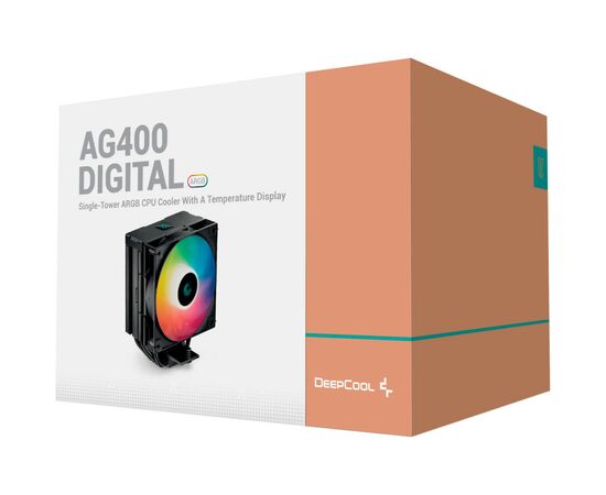 Кулер для процессора Deepcool AG400 DIGITAL BK ARGB, изображение 10 Кулер для процессора Deepcool AG400 DIGITAL BK ARGB, изображение 10