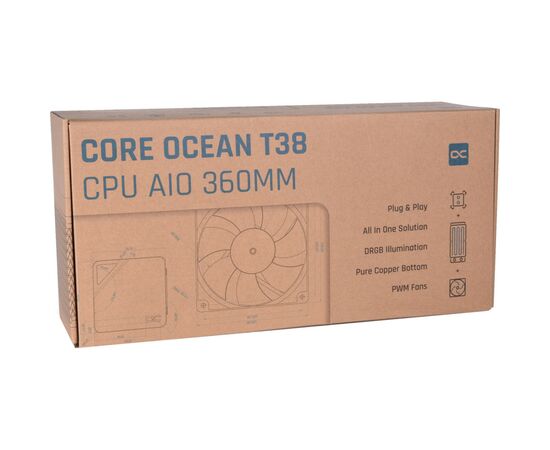 Система водяного охлаждения Alphacool CORE OCEAN T38 AIO/360MM 13052, изображение 7 Система водяного охлаждения Alphacool CORE OCEAN T38 AIO/360MM 13052, изображение 7