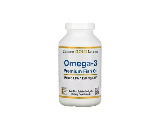 Витаминно-минеральный комплекс California Gold Nutrition Рыбий жир премиум-класса с Омега-3, 180 EPA /120 DHA, Omega-3 Premium Fis (CGN-01330)