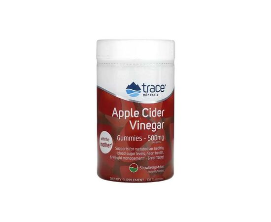 Витаминно-минеральный комплекс Trace Minerals Яблочный уксус, 500 мг, вкус клубники и дыни, Apple Cider Vinegar Gu (TMR-00565)
