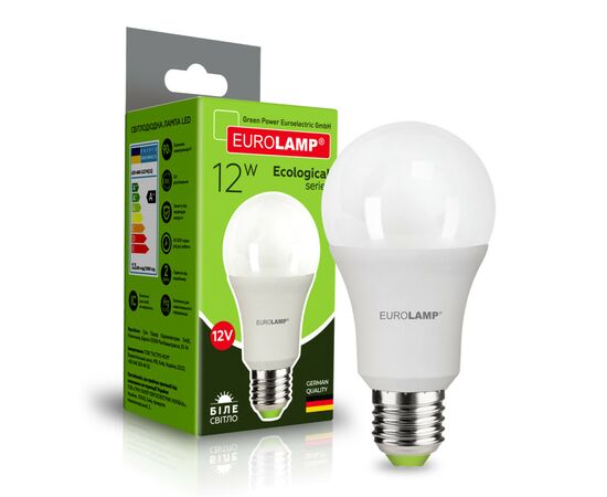 Лампочка Eurolamp А60 12W E27 4000K 12V (LED-A60-12274(12))