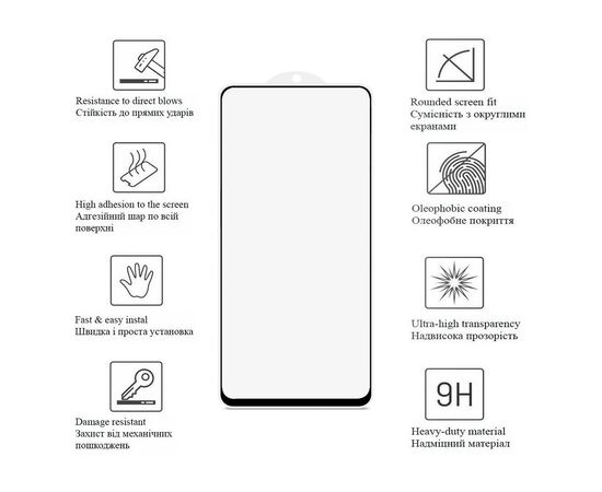 Скло захисне Drobak Poco M6 Pro Black Frame A+ (171716), зображення 3 Скло захисне Drobak Poco M6 Pro Black Frame A+ (171716), зображення 3