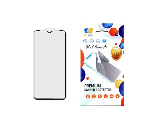 Скло захисне Drobak Xiaomi Redmi 13C Black Frame A+ (171737)