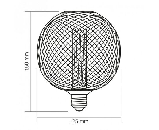 Лампочка Videx Filament 4W E27 1800K Black Chainmail style (VL-DBMC125150), изображение 3 Лампочка Videx Filament 4W E27 1800K Black Chainmail style (VL-DBMC125150), изображение 3