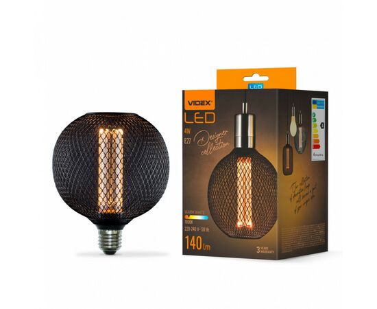 Лампочка Videx Filament 4W E27 1800K Black Chainmail style (VL-DBMC125150)