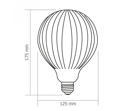 Лампочка Videx Filament 4W E27 3000K Matt opal (VL-DG125175-WZTMO), изображение 3 Лампочка Videx Filament 4W E27 3000K Matt opal (VL-DG125175-WZTMO), изображение 3