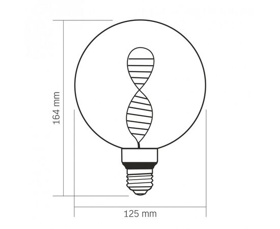 Лампочка Videx Filament 6W E27 1800K Black Magician pine needles (VL-DG125BN), изображение 3 Лампочка Videx Filament 6W E27 1800K Black Magician pine needles (VL-DG125BN), изображение 3
