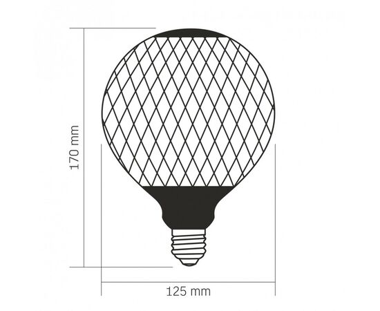 Лампочка Videx Filament 6W E27 1800K Black Magician net (VL-DG125BP), изображение 3 Лампочка Videx Filament 6W E27 1800K Black Magician net (VL-DG125BP), изображение 3