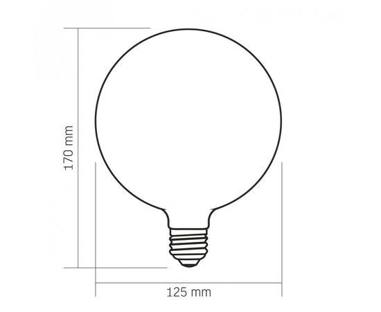 Лампочка Videx Filament 7W E27 3000K Porcelain dimmable (VL-DG125MO), изображение 3 Лампочка Videx Filament 7W E27 3000K Porcelain dimmable (VL-DG125MO), изображение 3