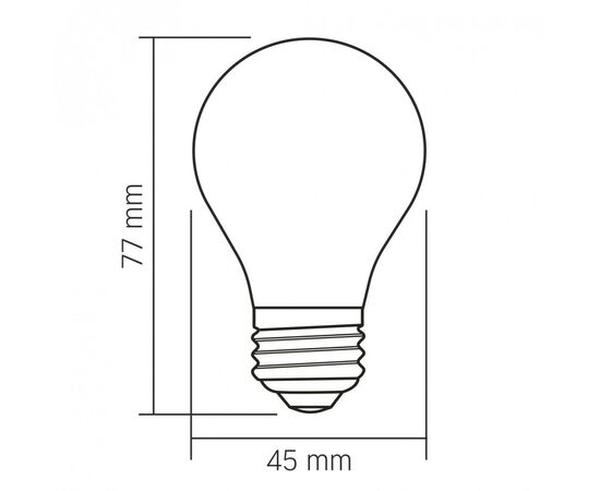 Лампочка Videx Filament 4W E27 3000K Porcelain dimmable (VL-DG45MO), изображение 3 Лампочка Videx Filament 4W E27 3000K Porcelain dimmable (VL-DG45MO), изображение 3