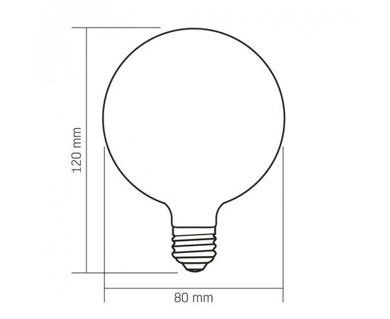 Лампочка Videx Filament 7W E27 3000K Porcelain dimmable (VL-DG80MO), изображение 3 Лампочка Videx Filament 7W E27 3000K Porcelain dimmable (VL-DG80MO), изображение 3