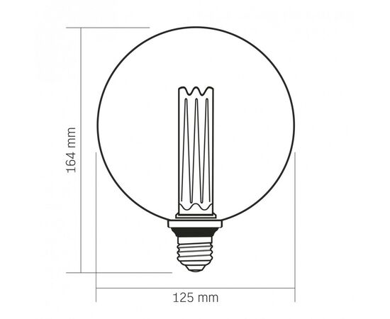Лампочка Videx Filament 4W E27 1800K (VL-DI-G125FC1980), изображение 3 Лампочка Videx Filament 4W E27 1800K (VL-DI-G125FC1980), изображение 3