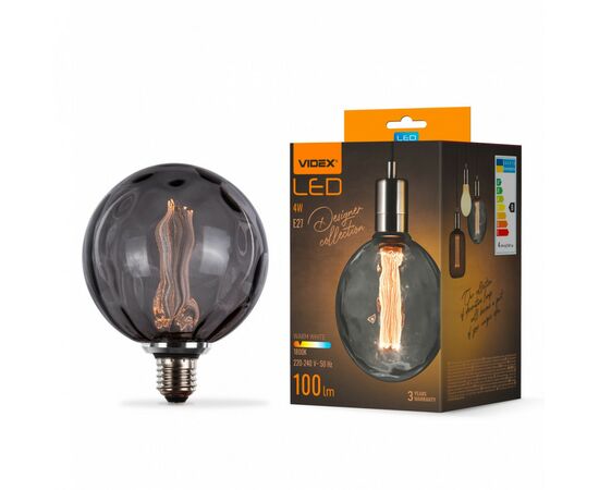 Лампочка Videx Filament 4W E27 1800K Smoke (VL-DI-G125FC1980S)