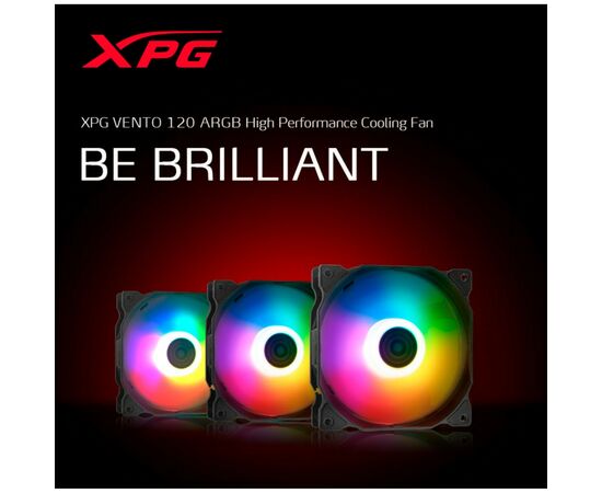 Кулер для корпуса ADATA VENTO120ARGB-BKCWW, изображение 5 Кулер для корпуса ADATA VENTO120ARGB-BKCWW, изображение 5