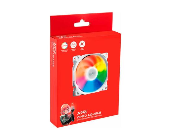 Кулер для корпуса ADATA VENTO120ARGB-WHCWW, изображение 5 Кулер для корпуса ADATA VENTO120ARGB-WHCWW, изображение 5