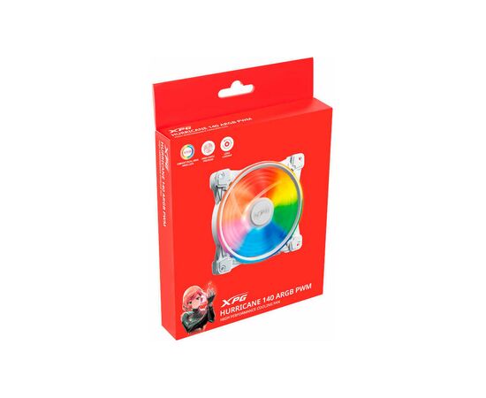Кулер для корпуса ADATA HURRICANE140ARGBPWMWHCWW, изображение 4 Кулер для корпуса ADATA HURRICANE140ARGBPWMWHCWW, изображение 4