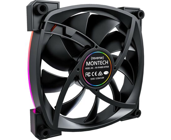 Кулер до корпусу MONTECH RX140 PWM BLACK, зображення 3 Кулер до корпусу MONTECH RX140 PWM BLACK, зображення 3