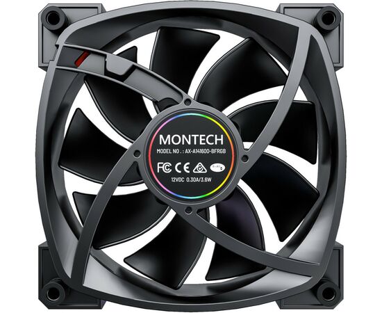 Кулер до корпусу MONTECH RX140 PWM BLACK, зображення 4 Кулер до корпусу MONTECH RX140 PWM BLACK, зображення 4