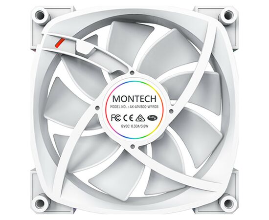 Кулер до корпусу MONTECH RX140 PWM WHITE, зображення 4 Кулер до корпусу MONTECH RX140 PWM WHITE, зображення 4