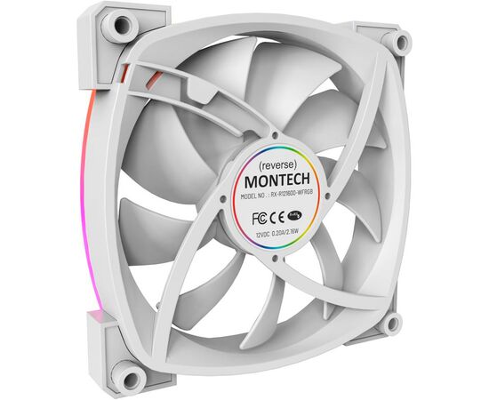 Кулер до корпусу MONTECH RX120 PWM WHITE, зображення 3 Кулер до корпусу MONTECH RX120 PWM WHITE, зображення 3