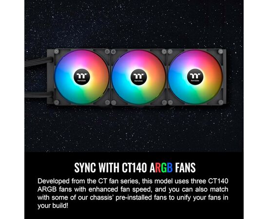 Система водяного охлаждения ThermalTake TH420 ARGB Sync (CL-W376-PL14SW-A), изображение 10 Система водяного охлаждения ThermalTake TH420 ARGB Sync (CL-W376-PL14SW-A), изображение 10