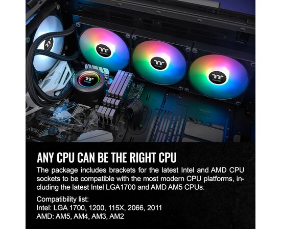 Система водяного охлаждения ThermalTake TH420 ARGB Sync (CL-W376-PL14SW-A), изображение 11 Система водяного охлаждения ThermalTake TH420 ARGB Sync (CL-W376-PL14SW-A), изображение 11