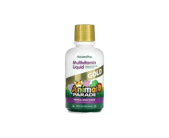 Мультивитамин Natures Plus Жидкие Детские Мультивитамины, Тропический вкус, Animal Pa (NAP-29903)
