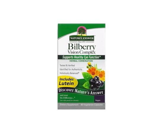 Травы Nature's Answer Комплекс для зрения с черникой, Bilberry Vision Complex, 60 вегета (NTA-16011)