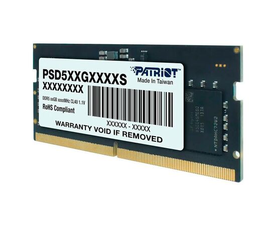 Модуль памяти для ноутбука SoDIMM DDR5 8GB 4800 MHz Patriot (PSD58G480041S), изображение 2 Модуль памяти для ноутбука SoDIMM DDR5 8GB 4800 MHz Patriot (PSD58G480041S), изображение 2