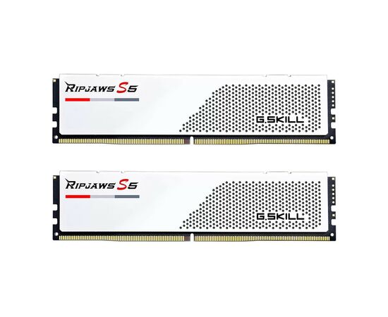 Модуль пам'яті для комп'ютера DDR5 64GB (2x32GB) 5200 MHz Ripjaws S5 White G.Skill (F5-5200J3636D32GX2-RS5W)