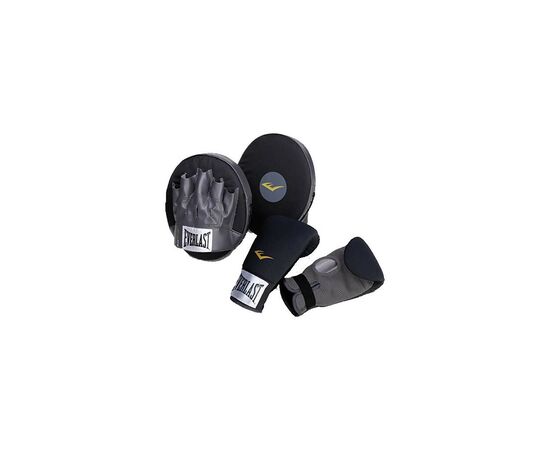 Лапы боксерские Everlast Boxing Kit лапи + рукавички 891250-70-8 Чорні (009283561284)