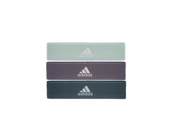 Эспандер Adidas Resistance Band Set (L, M, H) ADTB-10711 Набір Зелений, Фіолетовий, Темно-синій (885652018753)