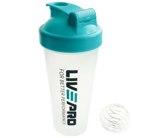 Шейкер спортивный LivePro Shake Bottle LP8147 білий/синій Уні 600мл (6951376104325)