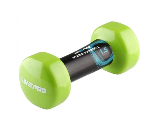 Гантель LivePro Studio Dumbbell LP8076-1.5 вініл зелений Уні 1,5кг (2020301000033)