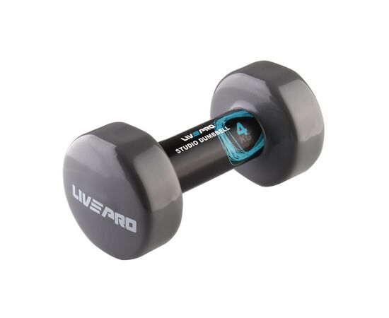 Гантель LivePro Studio Dumbbell LP8076-4 вінілова 1шт сірий Уні 4кг (2020301000071)