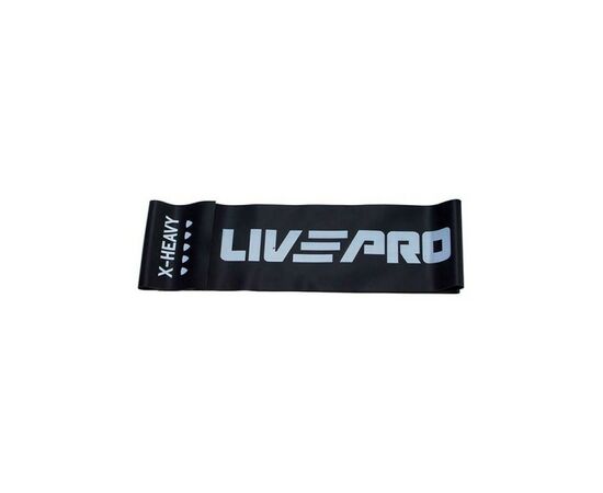 Эспандер LivePro Fitness Band X-Heavy LP8415-XH чорний Уні 200х15см (11,3кг) (6951376153699)