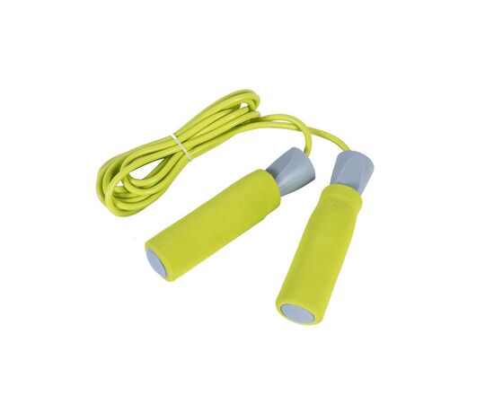 Скакалка LiveUp PVC Foam Handle Jump Rope LS3118 жовта 275x0.6см (6951376109320)
