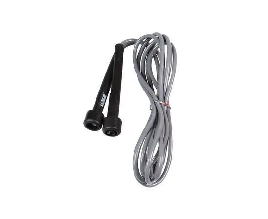 Скакалка LiveUp PVC Jump Rope LS3115-g в тубусі чорний/сірий 275x0.5см (6951376100655)