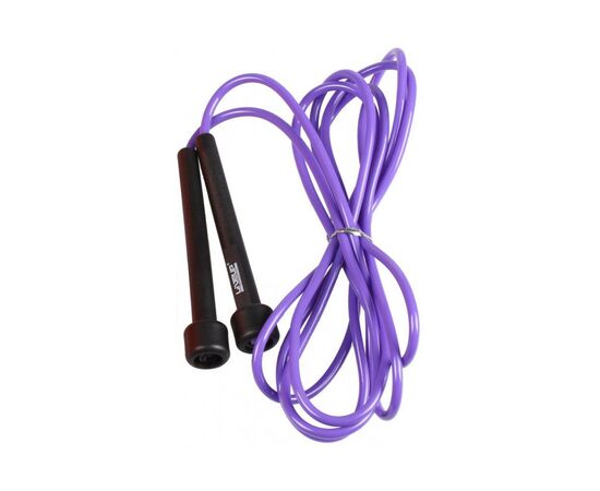 Скакалка LiveUp PVC Jump Rope LS3115-p в тубусі чорний/фіолетовий 275x0.5см (6951376100648)