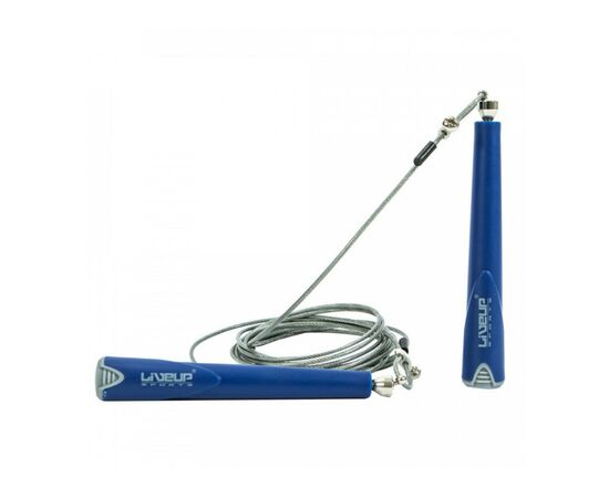 Скакалка LiveUp Cable Jumprope LS3114 швидкісна синя 300см (6951376109733)