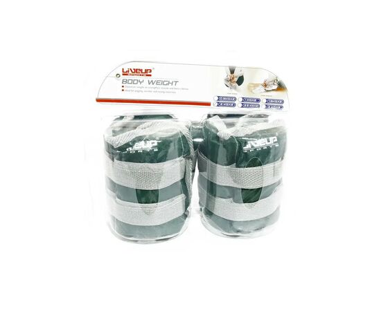 Утяжелитель LiveUp Wrist/Ankle Weights LS3011-2 2 шт по 2 кг зелений (6951376126358), изображение 2 Утяжелитель LiveUp Wrist/Ankle Weights LS3011-2 2 шт по 2 кг зелений (6951376126358), изображение 2