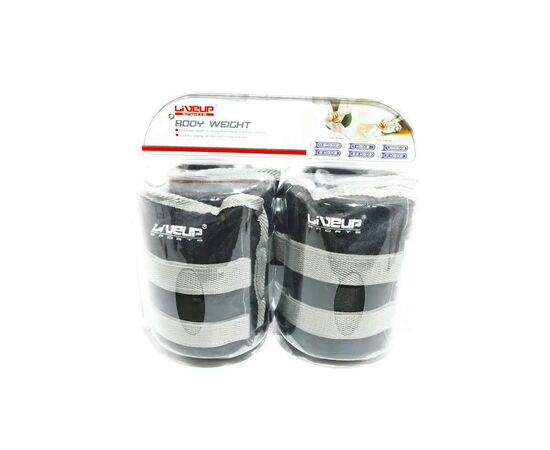 Утяжелитель LiveUp Wrist/Ankle Weights LS3011-3 2 шт по 3 кг чорний (6951376126365), изображение 2 Утяжелитель LiveUp Wrist/Ankle Weights LS3011-3 2 шт по 3 кг чорний (6951376126365), изображение 2