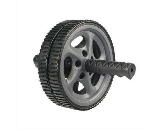 Ролик для преса LiveUp Exercise Wheel 18 см чорний, сірий LS3160B (6951376107272)