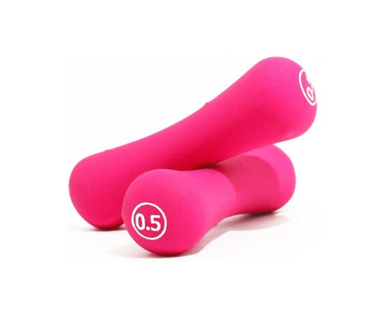 Гантельный набор LiveUp Neoprene Dumbbell неопрен рожевий 2х0,5кг LS2002-B05 (6951376138320)