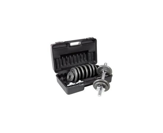 Гантельный набор LiveUp Dumbell Set у кейсі чорний 2х7,5кг LS2322B-15KGS (6951376139303)