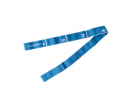 Еспандер LiveUp Resistance Band Heavy з петлями блакитний LS3660-H (6951376108682)