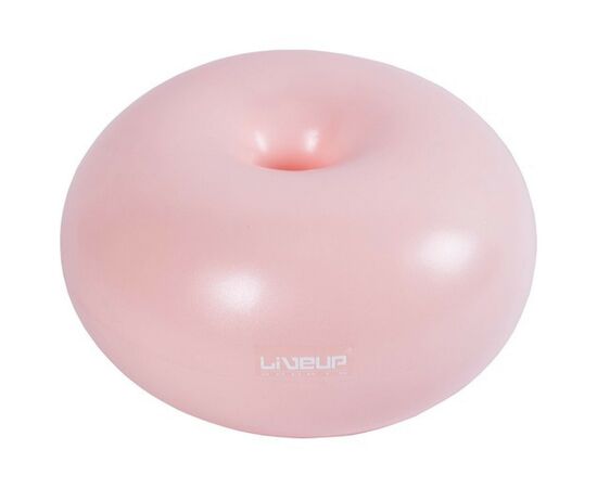 М'яч для фітнесу LiveUp Donut Ball LS3567-p рожевий 45х25см (6951376104165)